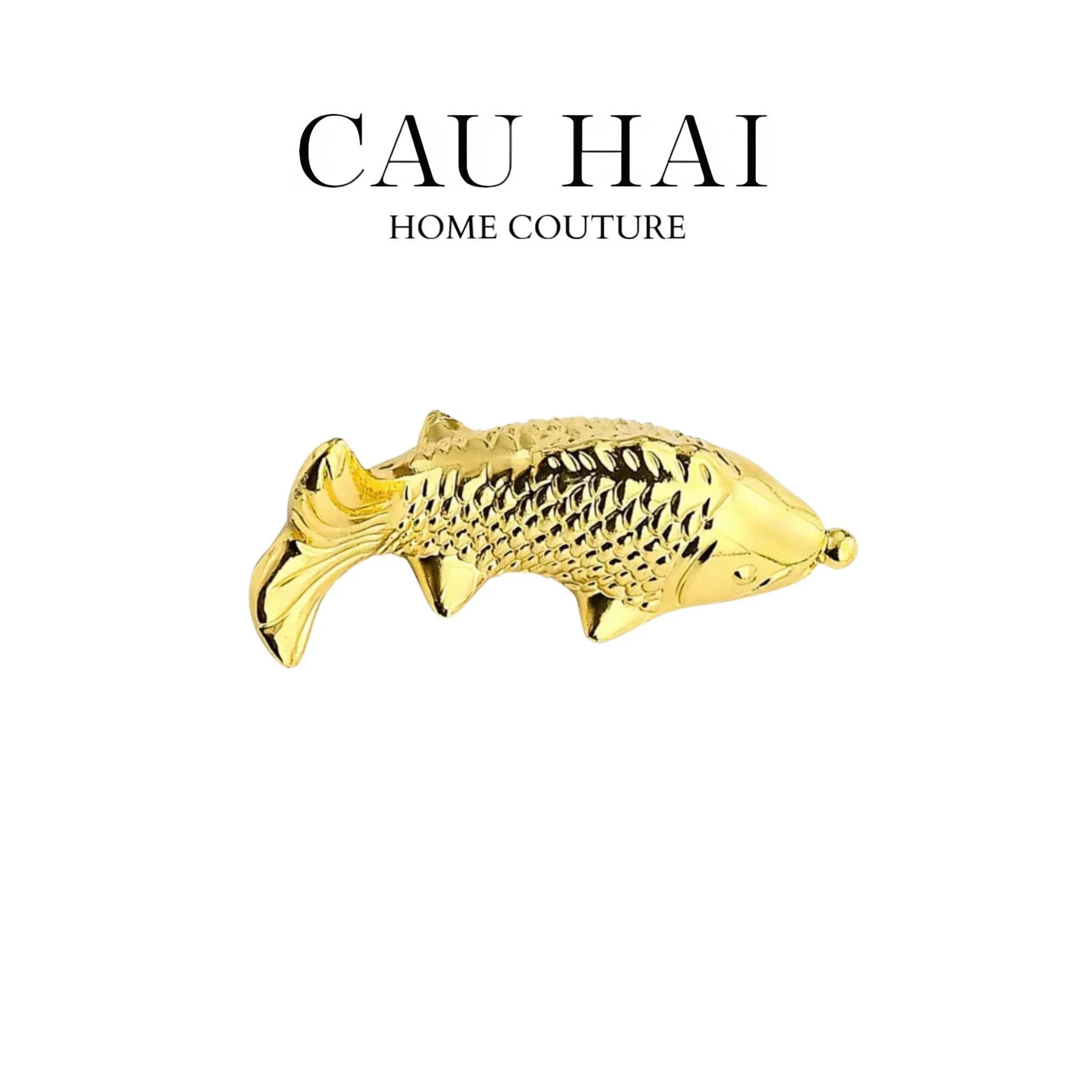 Gác Đũa - Stainless Steel Chopstick Rest Gold Fish-Dinner Cutlery Set Dao Muỗng Nĩa-CẬU HAI HOME DECOR