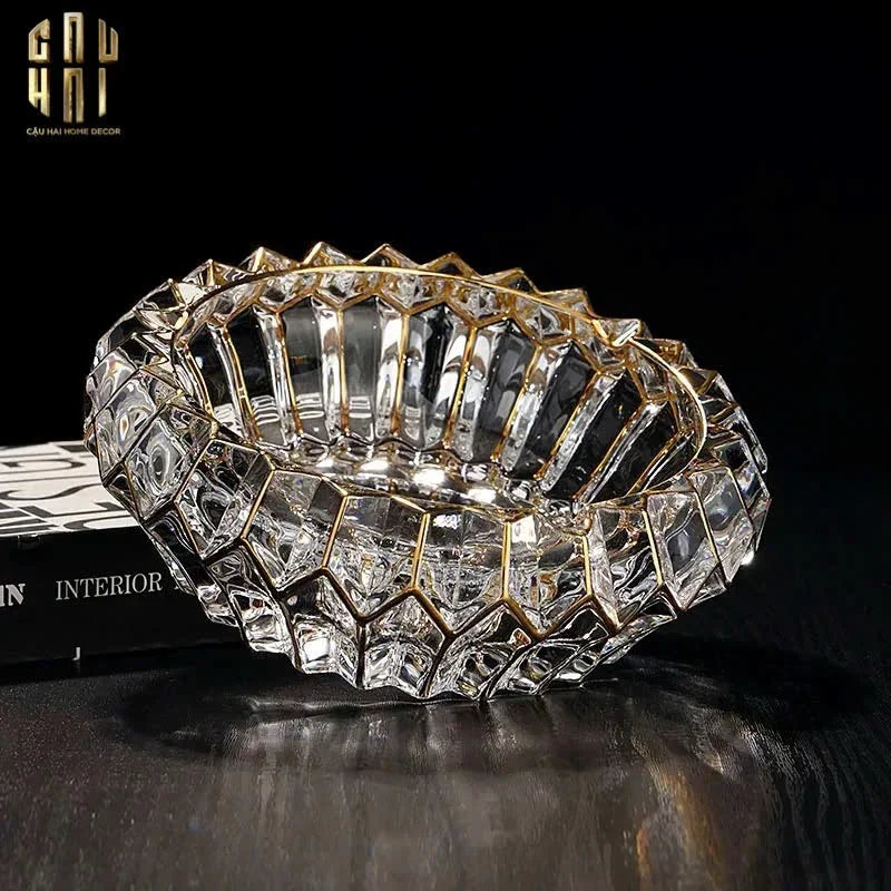 Gạt Tàn Crystal Regal Ashtray-Gạt Tàn-CẬU HAI HOME DECOR