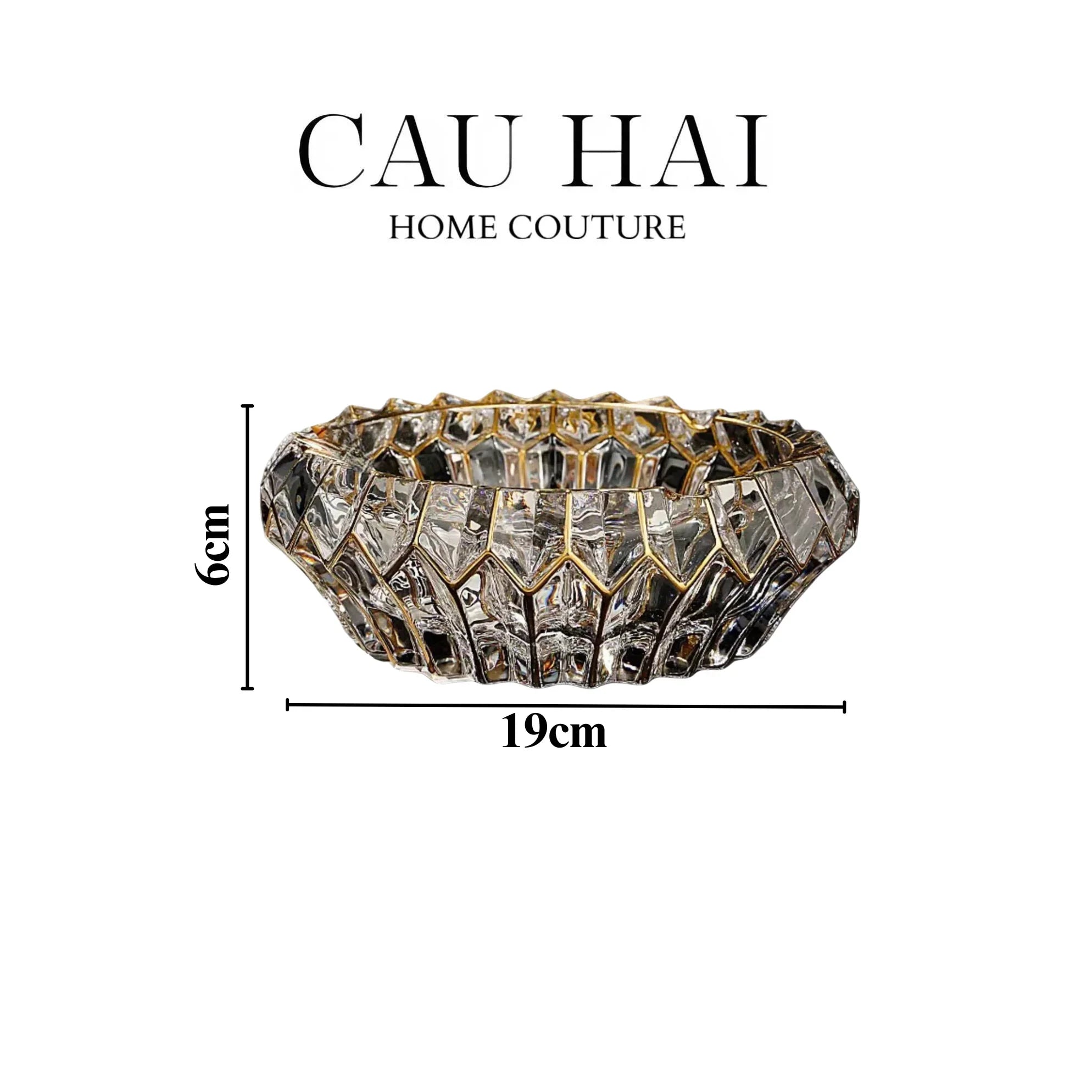Gạt Tàn Crystal Regal Ashtray-Gạt Tàn-CẬU HAI HOME DECOR