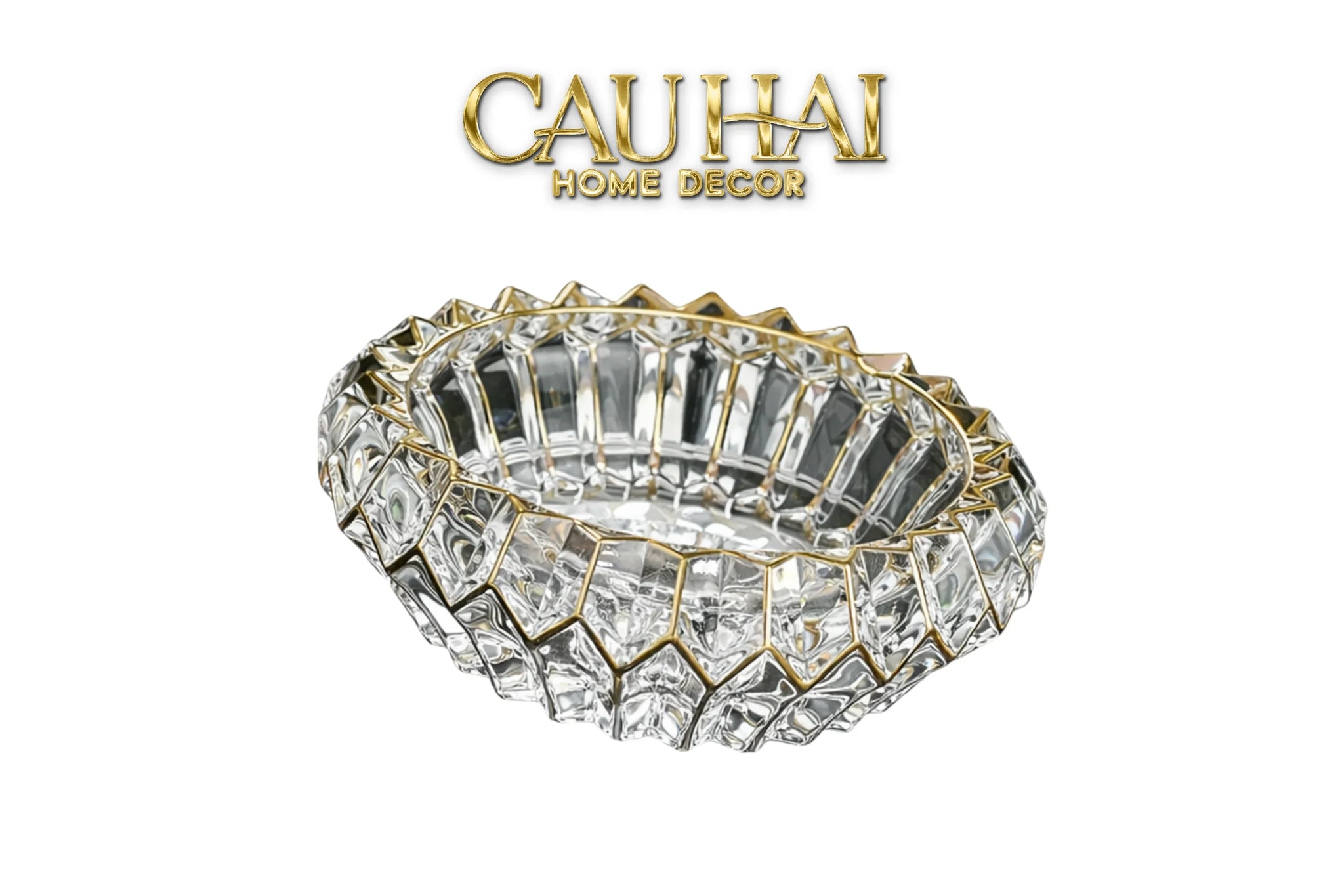 Gạt Tàn Crystal Regal Ashtray-Gạt Tàn-CẬU HAI HOME DECOR