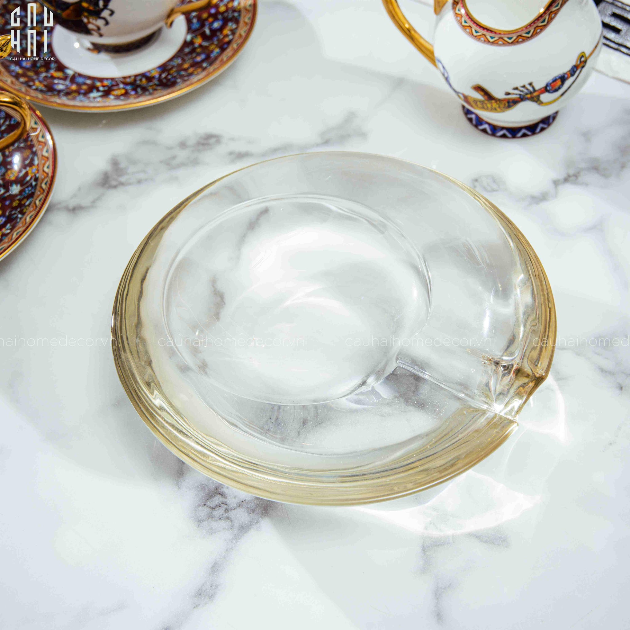 Gạt Tàn Pha Lê Astral Helion-O Saturn Cristalleries Ashtray 18-Gạt Tàn-CẬU HAI HOME DECOR