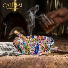 Gạt Tàn Pha Lê Cendrier Multicolor-Gạt Tàn-CẬU HAI HOME DECOR