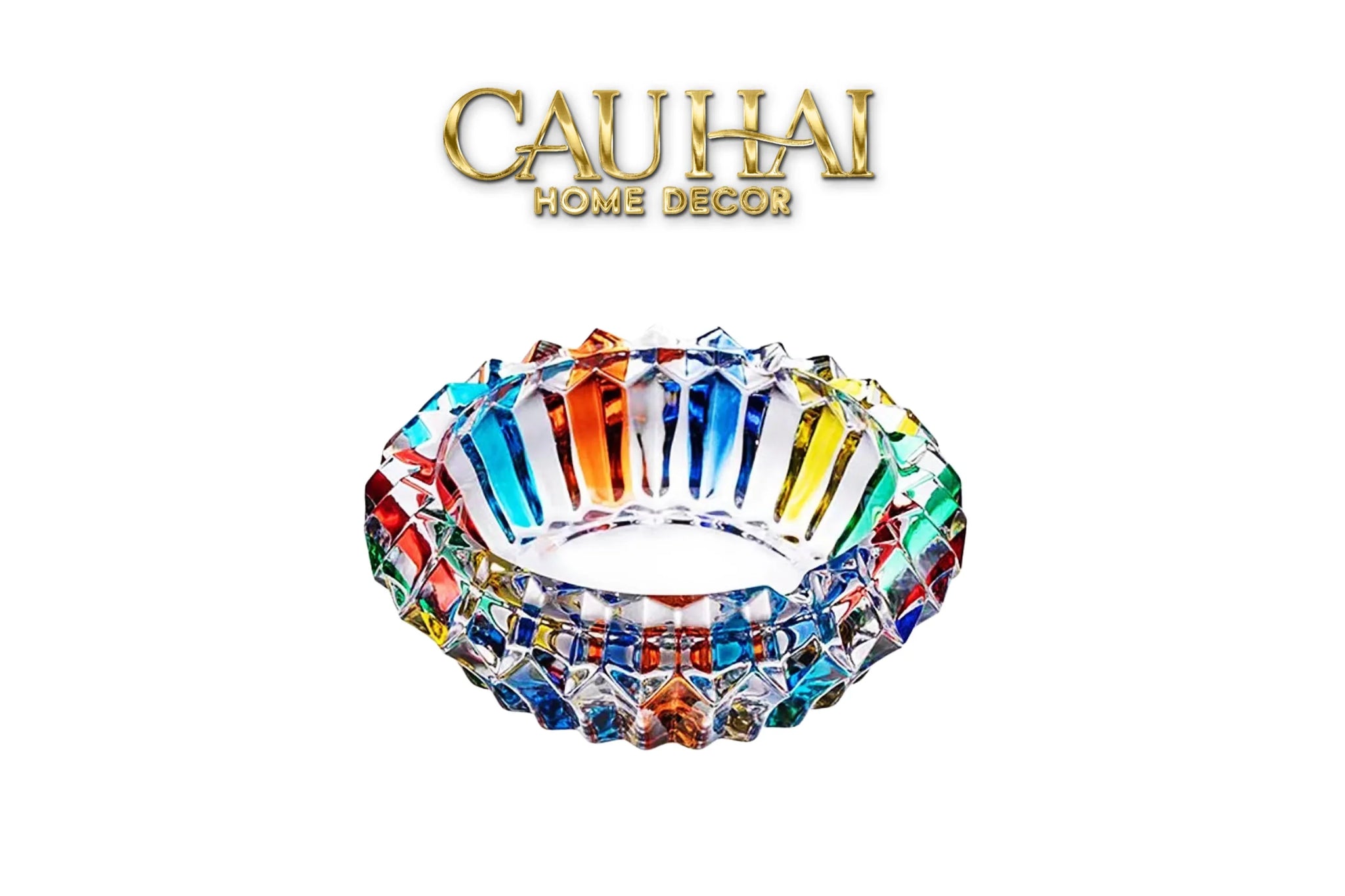 Gạt Tàn Pha Lê Cendrier Multicolor-Gạt Tàn-CẬU HAI HOME DECOR