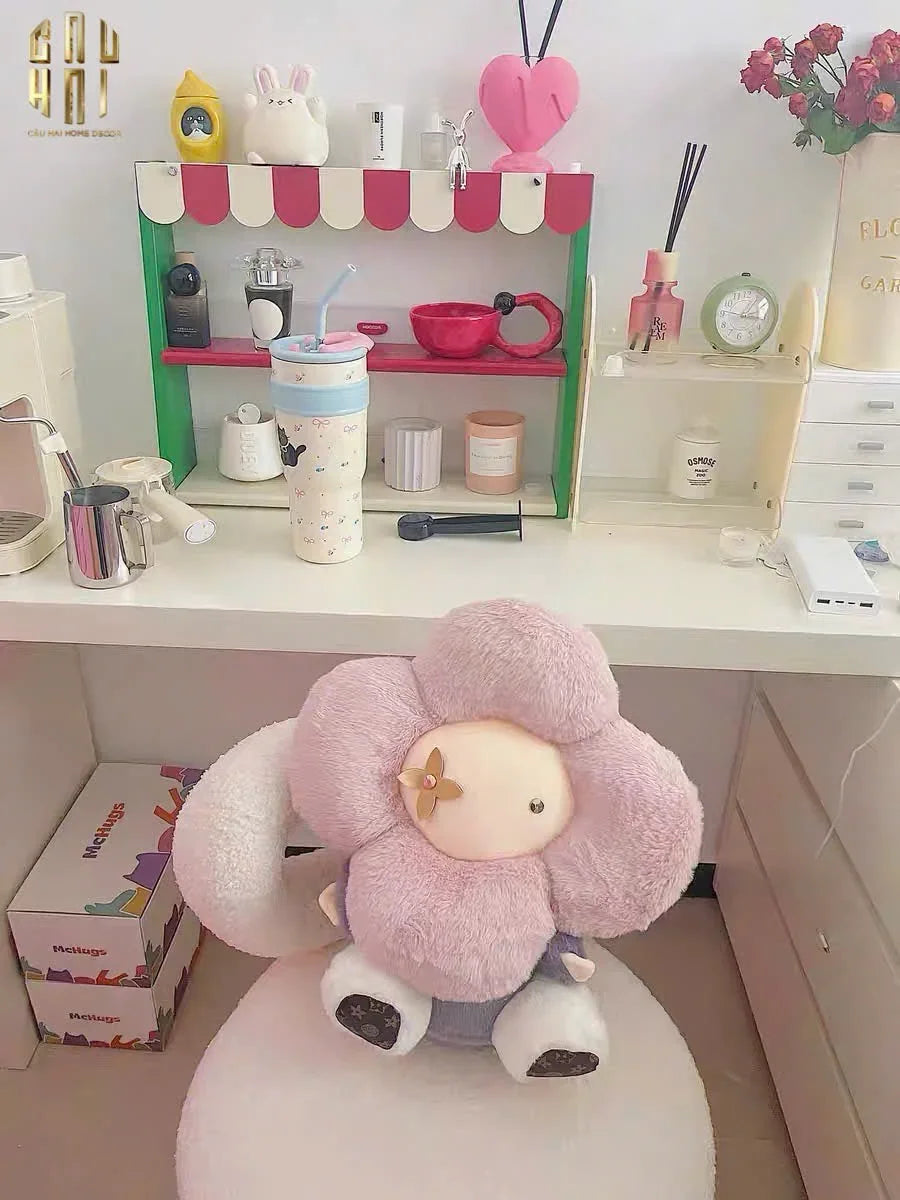Gấu Bông Vivienne Pink Pastel Louis.V Size 37-CẬU HAI HOME DECOR