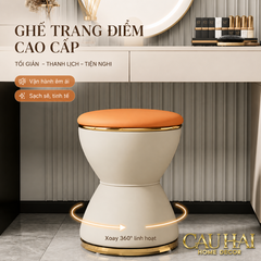 Ghế Đôn Da Hourglass Atelier Ivory H37-Đồng hồ Cát-CẬU HAI HOME DECOR