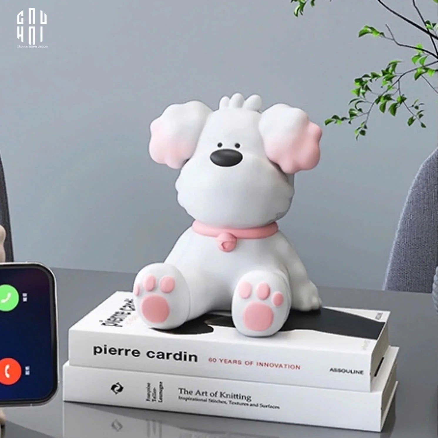Giá Đỡ Điện Thoại White Dog Pooch-PHỤ KIỆN CÔNG NGHỆ-CẬU HAI HOME DECOR