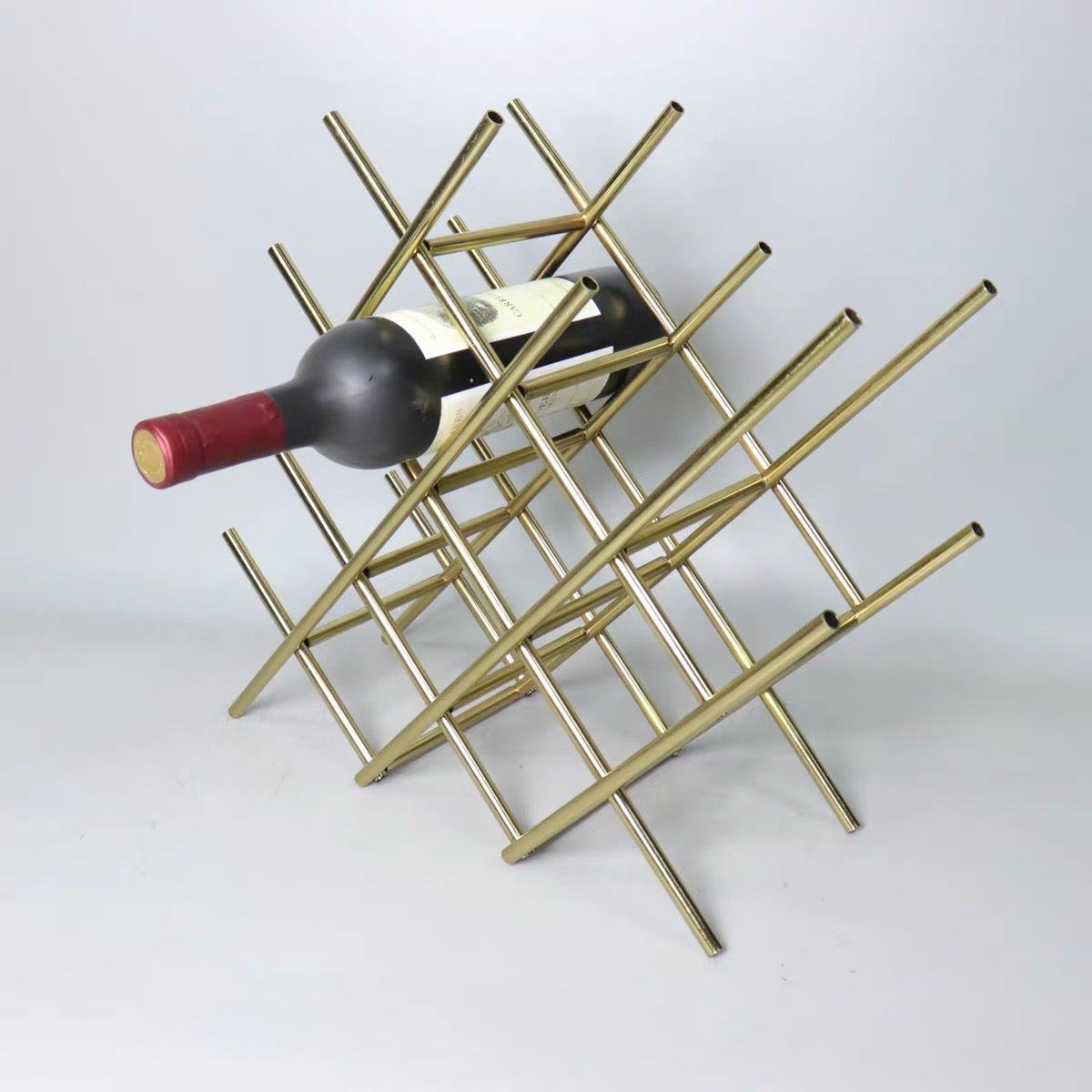 Giá Rượu Metal Lattice D’Or 12 Bottles-GIÁ RƯỢU-CẬU HAI HOME DECOR