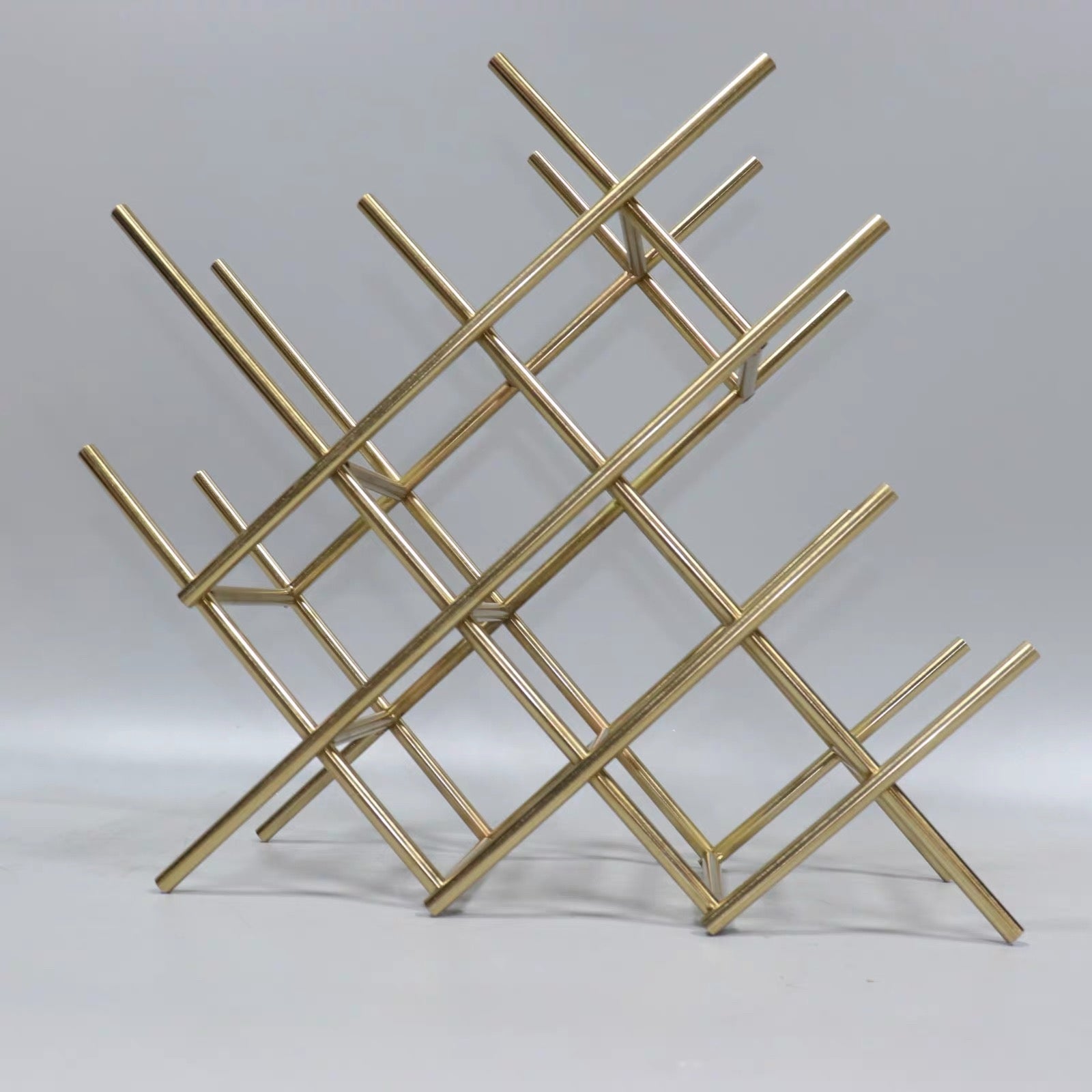 Giá Rượu Metal Lattice D’Or 12 Bottles-GIÁ RƯỢU-CẬU HAI HOME DECOR