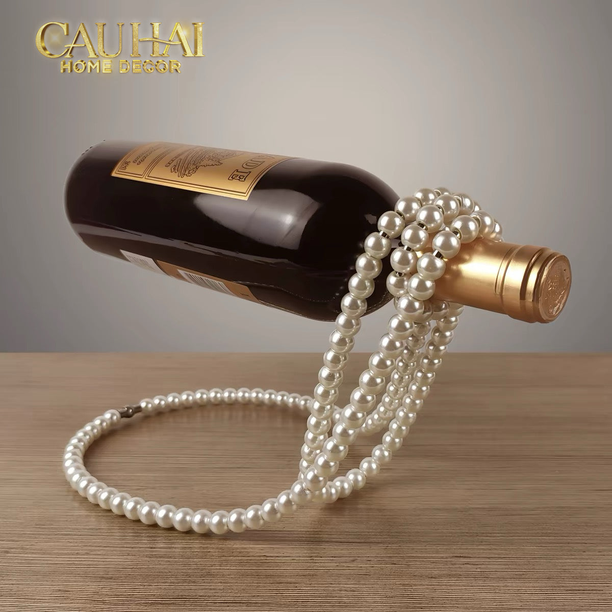 Giá Rượu Ngọc Trai Pearl Cascade Blanc-GIÁ ĐỠ CHAI RƯỢU-CẬU HAI HOME DECOR-CẬU HAI HOME DECOR