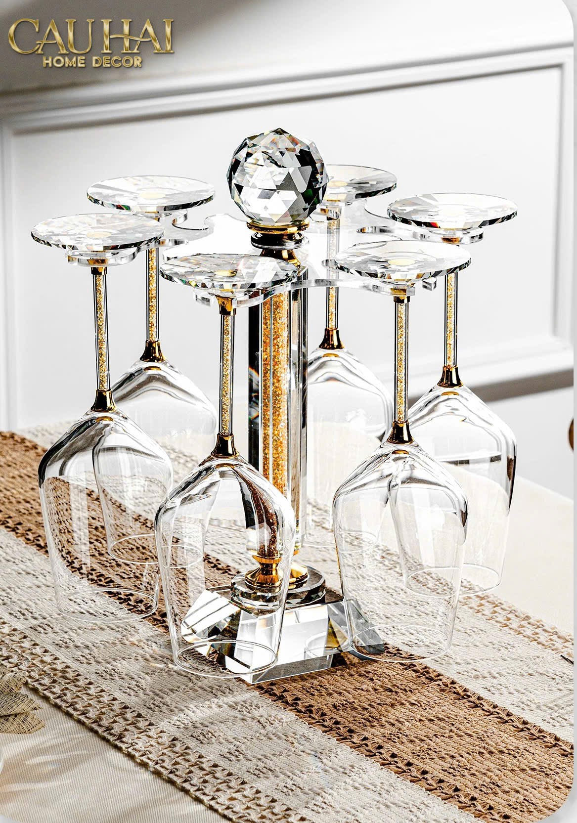 Giá Treo Ly Vang Glorious Oxford Crystal Rack-LY THỦY TINH-CẬU HAI HOME DECOR