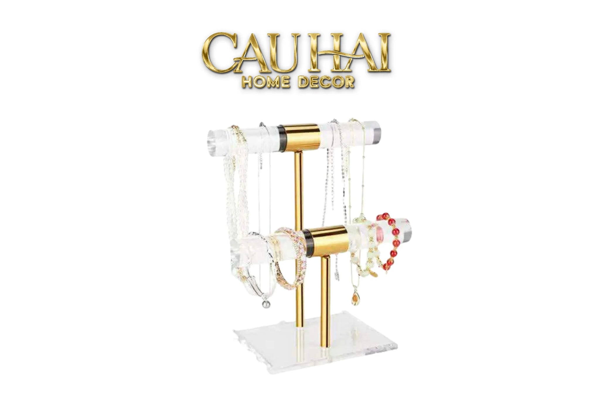 Giá Treo Túi Chữ T Stainless Steel & Acrylic-KỆ TRANG TRÍ-CẬU HAI HOME DECOR