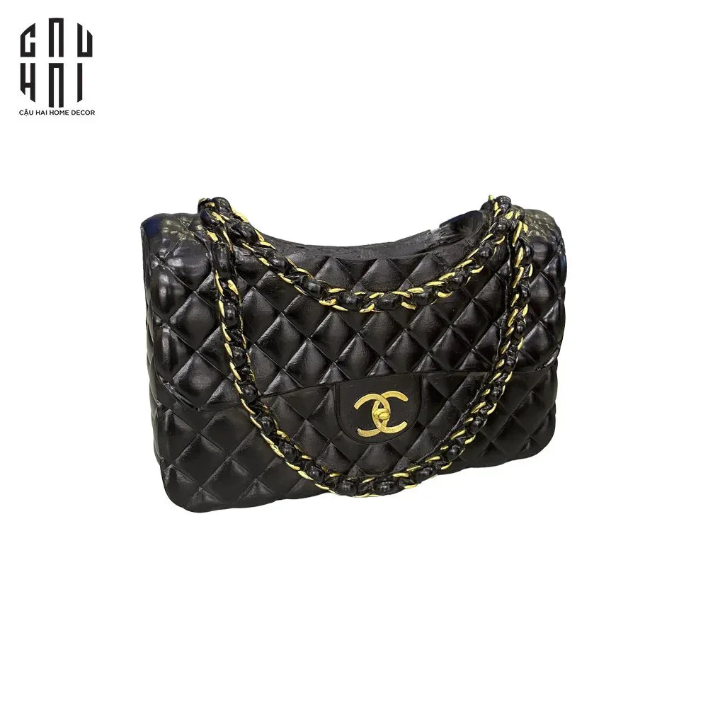 Giỏ Cắm Hoa Composite Coco Classic Lady Bag Ss25-KHAY TRANG TRÍ-CẬU HAI HOME DECOR
