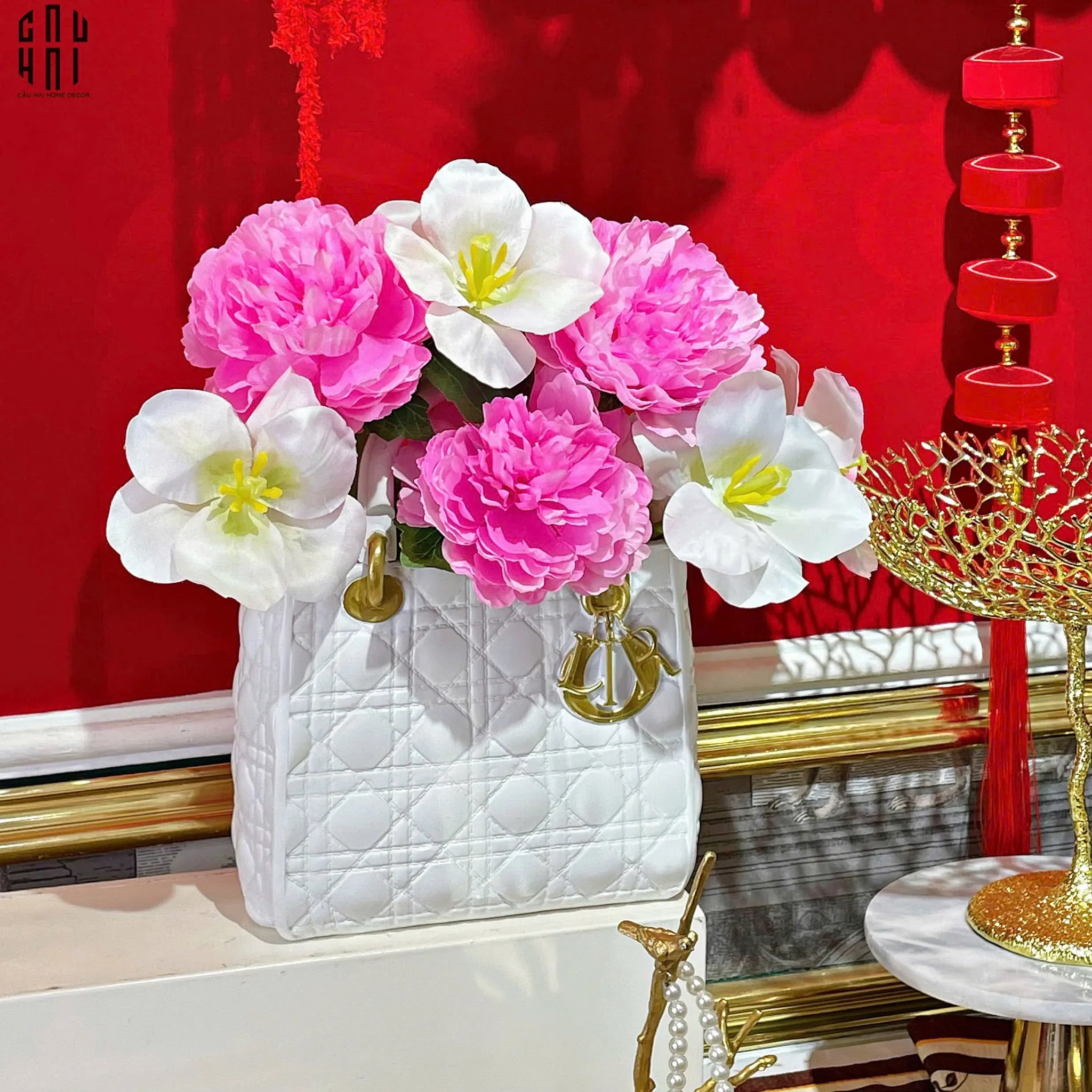Giỏ Cắm Hoa Composite D.O-KHAY TRANG TRÍ-CẬU HAI HOME DECOR