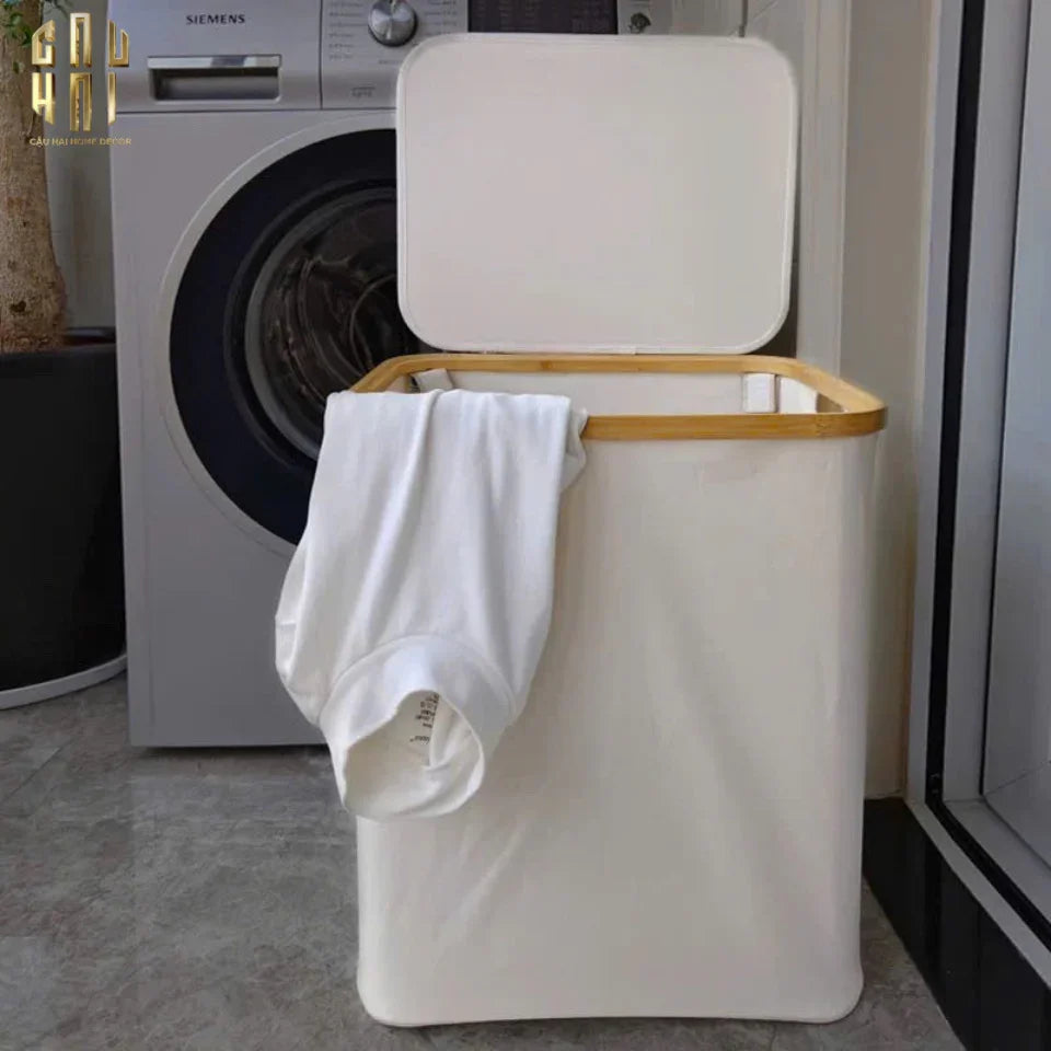 Giỏ Đựng Đồ Laundry Canvas 150L - Blanc-TRANH TREO TƯỜNG-CẬU HAI HOME DECOR