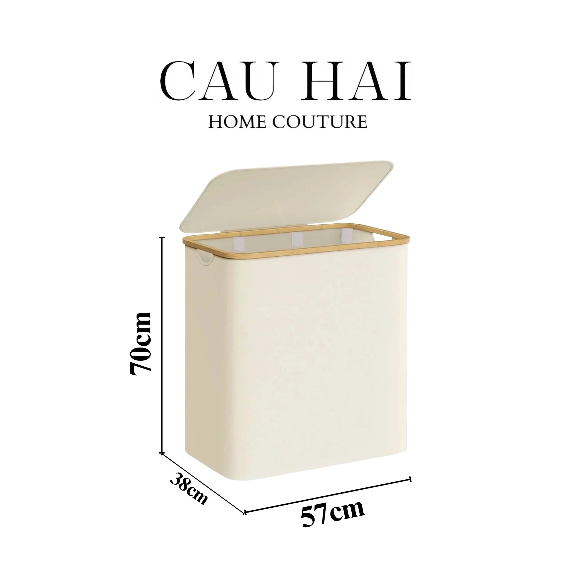 Giỏ Đựng Đồ Laundry Canvas 150L - Blanc-TRANH TREO TƯỜNG-CẬU HAI HOME DECOR