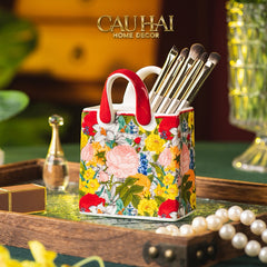 Giỏ Hoa Gốm Sứ Ceramic Floral-KHAY TRANG TRÍ-CẬU HAI HOME DECOR