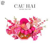 Tết Couture - Giỏ Hoa 2026 Hồng Môn Yến 50x70-KHAY TRANG TRÍ-CẬU HAI HOME DECOR