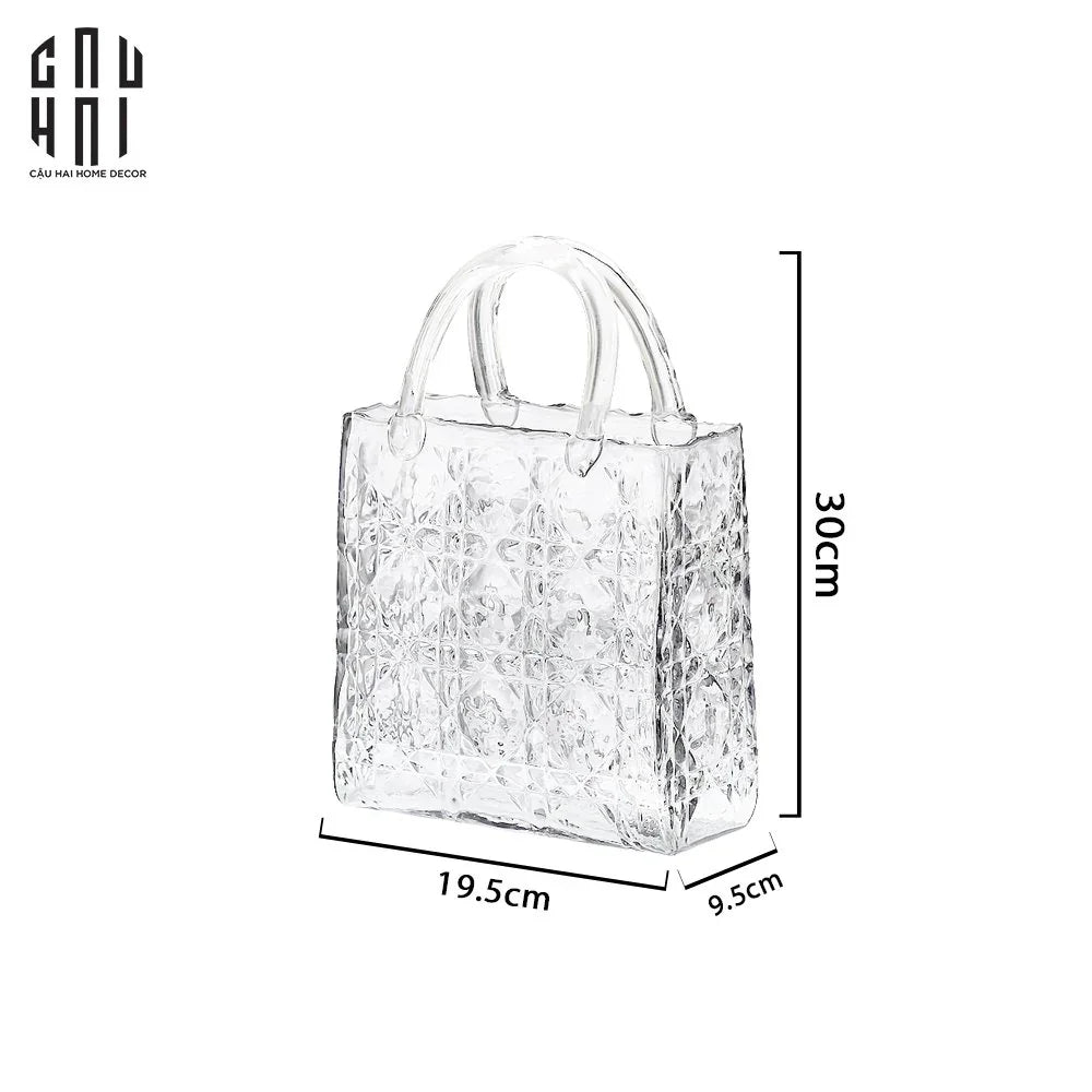 Giỏ Hoa Thuỷ Tinh White D.O-KHAY TRANG TRÍ-CẬU HAI HOME DECOR