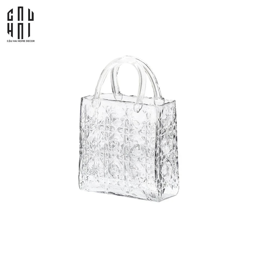 Giỏ Hoa Thuỷ Tinh White D.O-KHAY TRANG TRÍ-CẬU HAI HOME DECOR