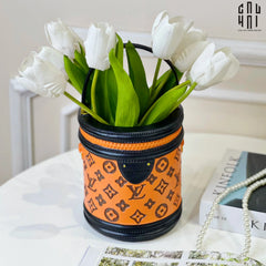 Giỏ Hoa Trang Trí Composite Cannes Bag Orange Louis-KHAY TRANG TRÍ-CẬU HAI HOME DECOR