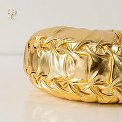 Gối Da Bóng Stunning Kelly - Gold-VỎ GỐI-CẬU HAI HOME DECOR