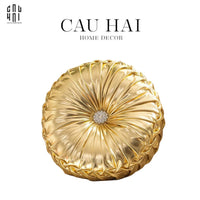 Gối Da Bóng Stunning Kelly - Gold-VỎ GỐI-CẬU HAI HOME DECOR