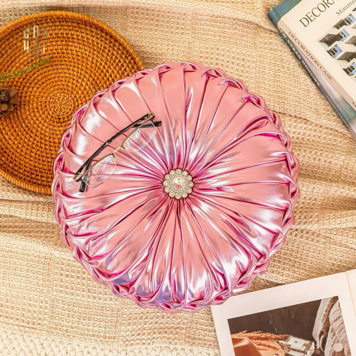 Gối Da Bóng Stunning Kelly - Rose 45-VỎ GỐI-CẬU HAI HOME DECOR