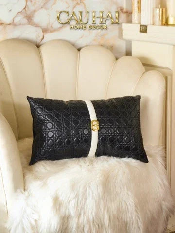 Gối Da D.O Cannage Belt Savoir 30X50-VỎ GỐI-CẬU HAI HOME DECOR