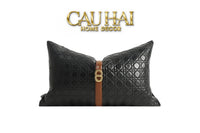 Gối Da D.O Cannage Belt Savoir 30X50-VỎ GỐI-CẬU HAI HOME DECOR