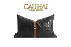 Gối Da D.O Cannage Belt Savoir 30X50-VỎ GỐI-CẬU HAI HOME DECOR