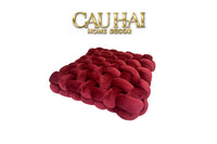 Gối Đan Sweet Burgundy Biscuits-VỎ GỐI-CẬU HAI HOME DECOR