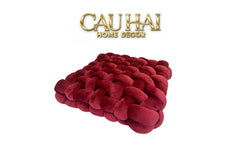 Gối Đan Sweet Burgundy Biscuits-VỎ GỐI-CẬU HAI HOME DECOR