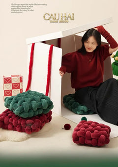 Gối Đan Sweet Meadow Biscuits-VỎ GỐI-CẬU HAI HOME DECOR