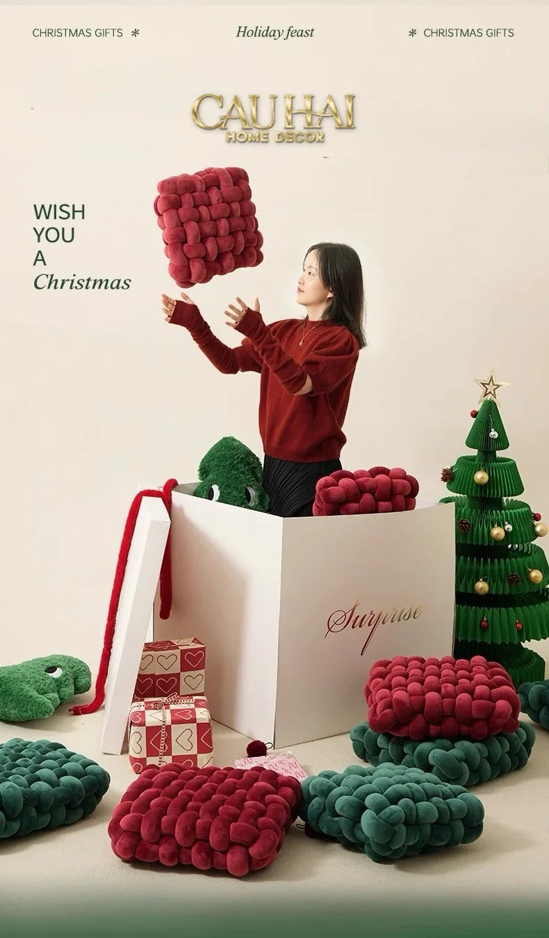 Gối Đan Sweet Meadow Biscuits-VỎ GỐI-CẬU HAI HOME DECOR