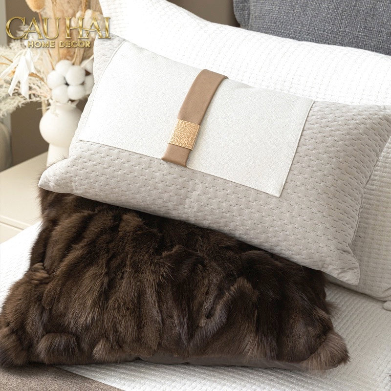 Gối Dệt Vân Équestre Boucle D’Or Greige 30*50-VỎ GỐI SOFA-CẬU HAI HOME DECOR-CẬU HAI HOME DECOR