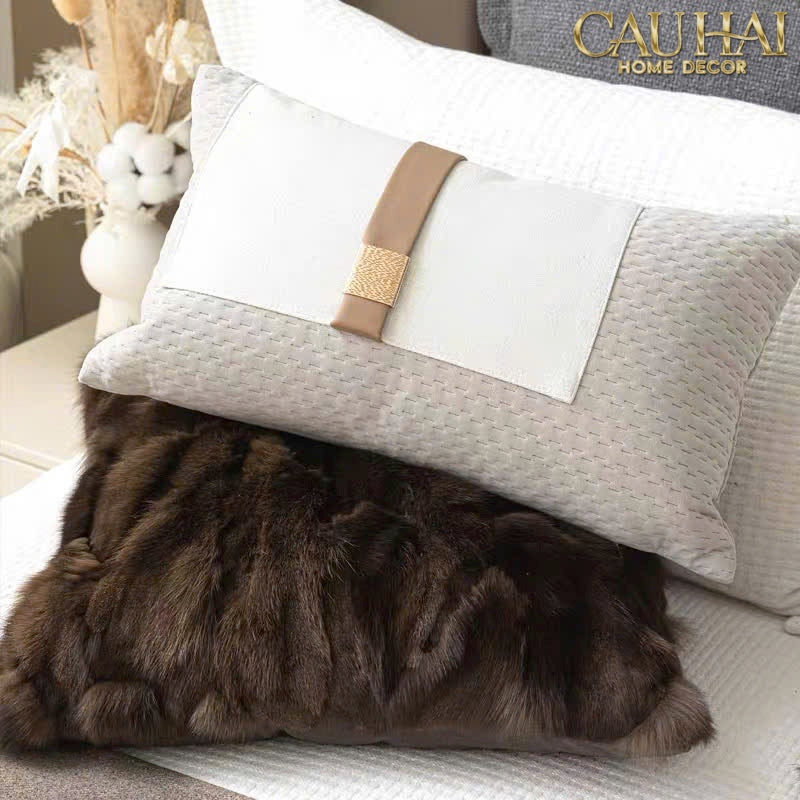 Gối Dệt Vân Équestre Boucle D’Or Greige 30*50-VỎ GỐI SOFA-CẬU HAI HOME DECOR-CẬU HAI HOME DECOR