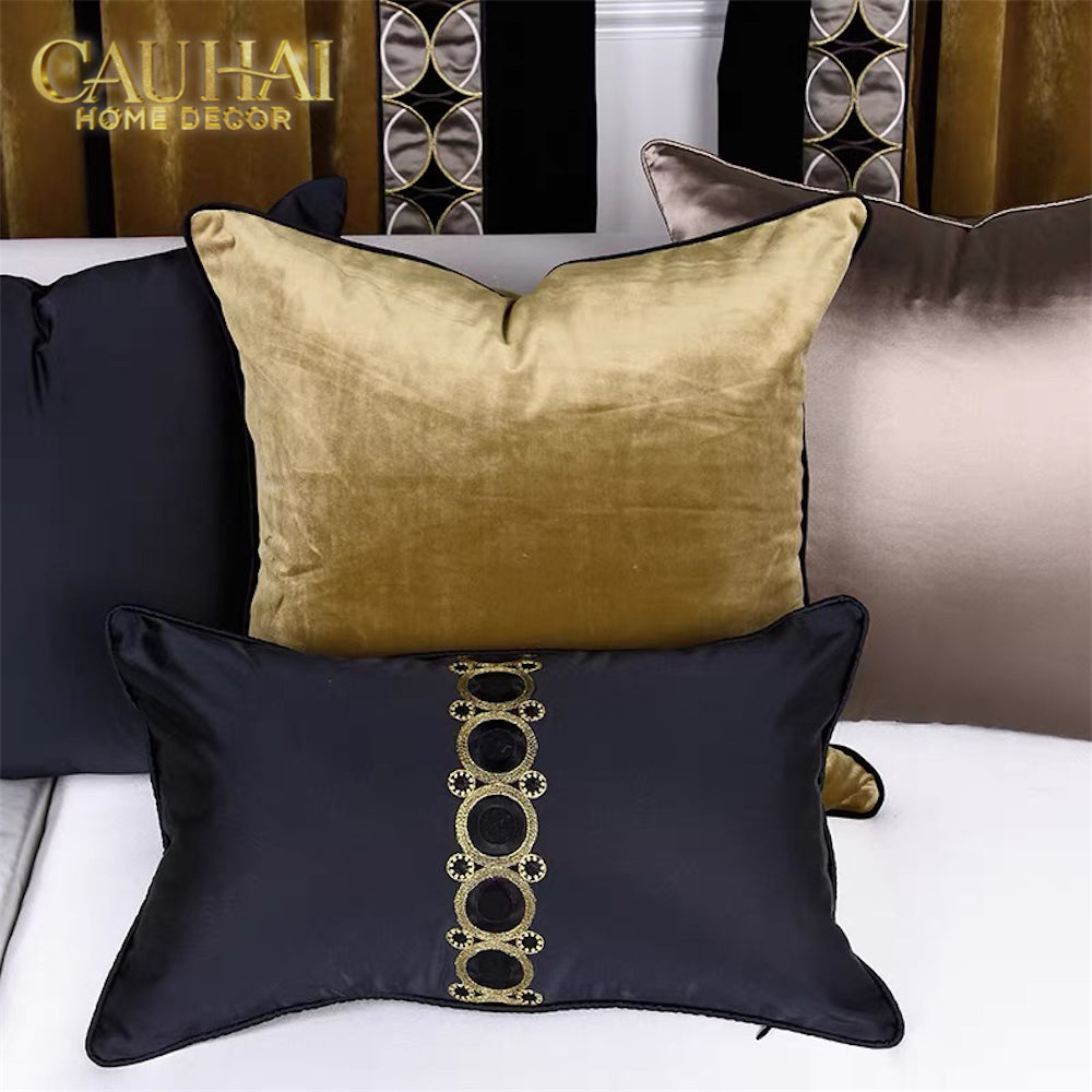 Gối Lụa Midnight Orbit Charm 30X50-VỎ GỐI-CẬU HAI HOME DECOR