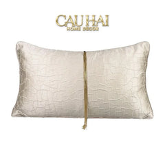 Gối Lụa Satin Glace Cracked Pearl 30X50-VỎ GỐI-CẬU HAI HOME DECOR