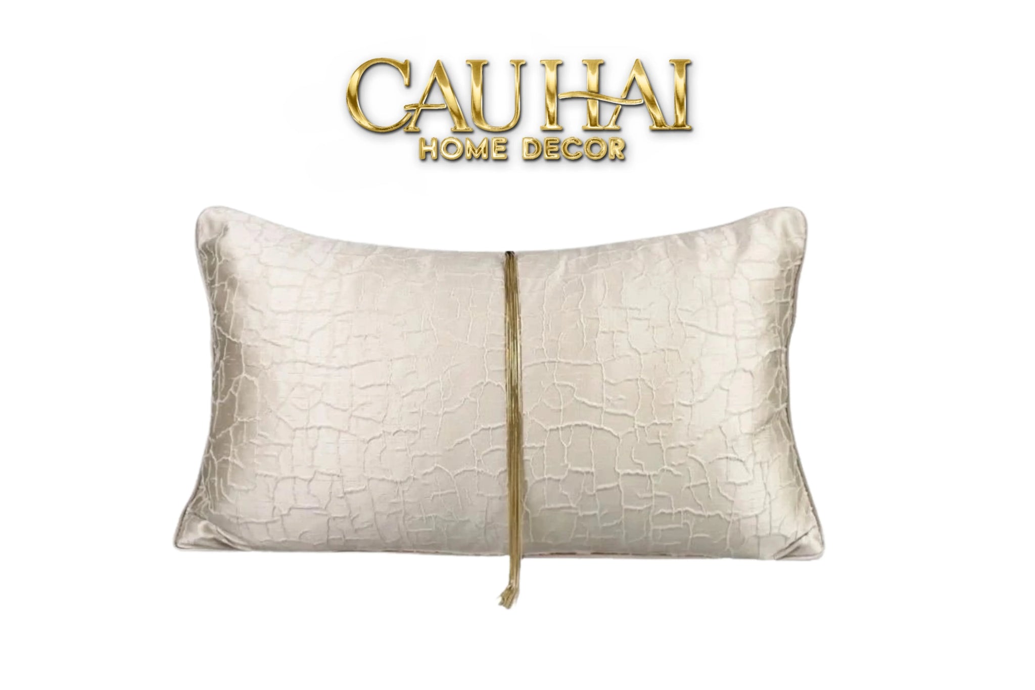 Gối Lụa Satin Glace Cracked Pearl 30X50-VỎ GỐI-CẬU HAI HOME DECOR