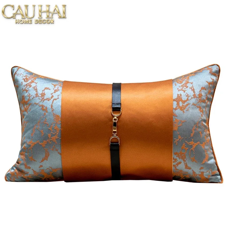Gối Lụa Silk Scraft Oriental Héritage Mandarin Terra 30X50-VỎ GỐI-CẬU HAI HOME DECOR