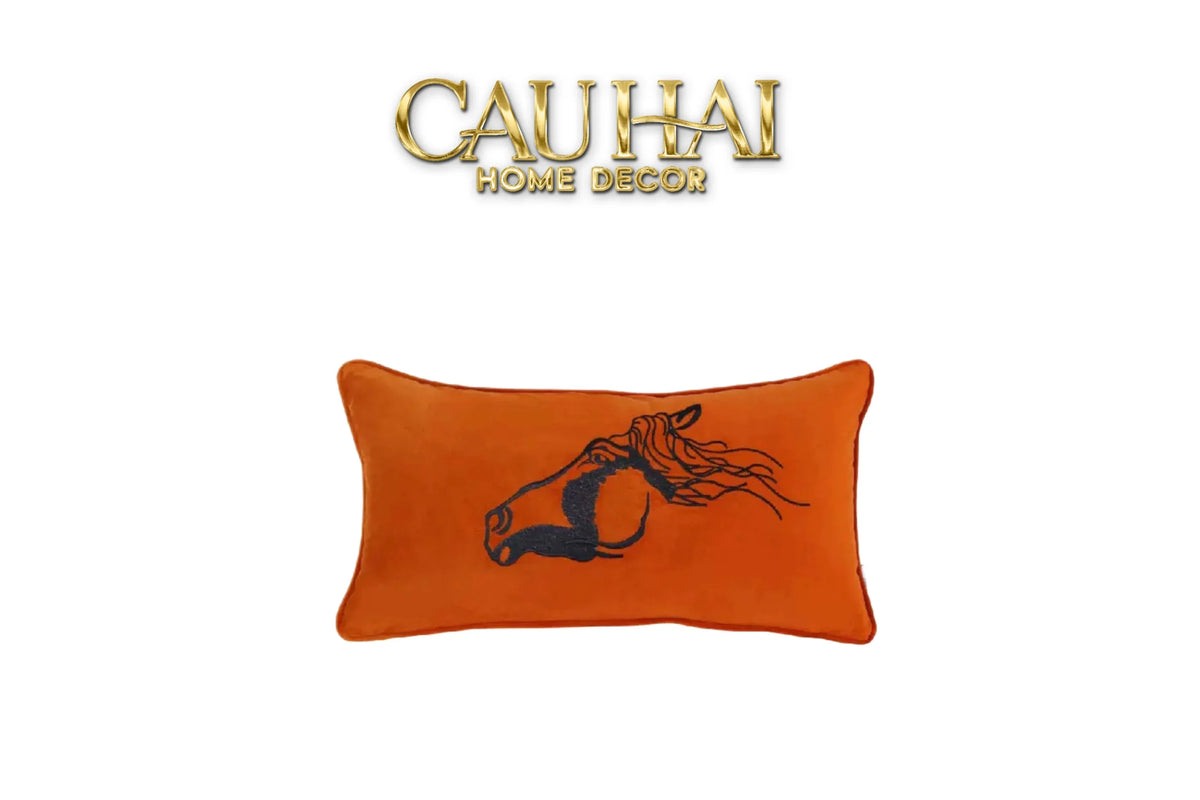 Gối Nhung 30x50 Noble Cheval d’Ambre Héritage-VỎ GỐI-CẬU HAI HOME DECOR-CẬU HAI HOME DECOR