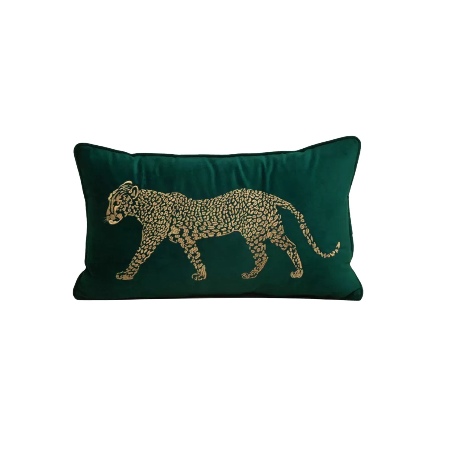 Gối Nhung Leopard Stride Emerald 30x50