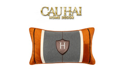 Gối Nhung Terra Heritage H Crest 30X50-CẬU HAI HOME DECOR
