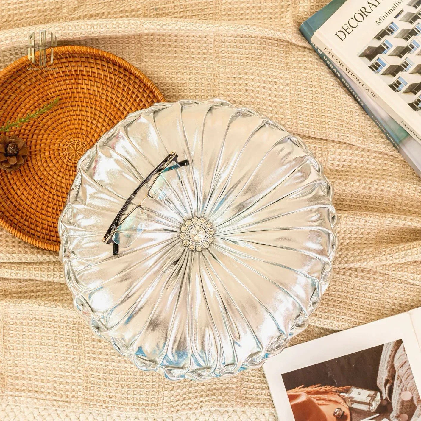 Gối Stunning Kelly - Silver-VỎ GỐI-CẬU HAI HOME DECOR