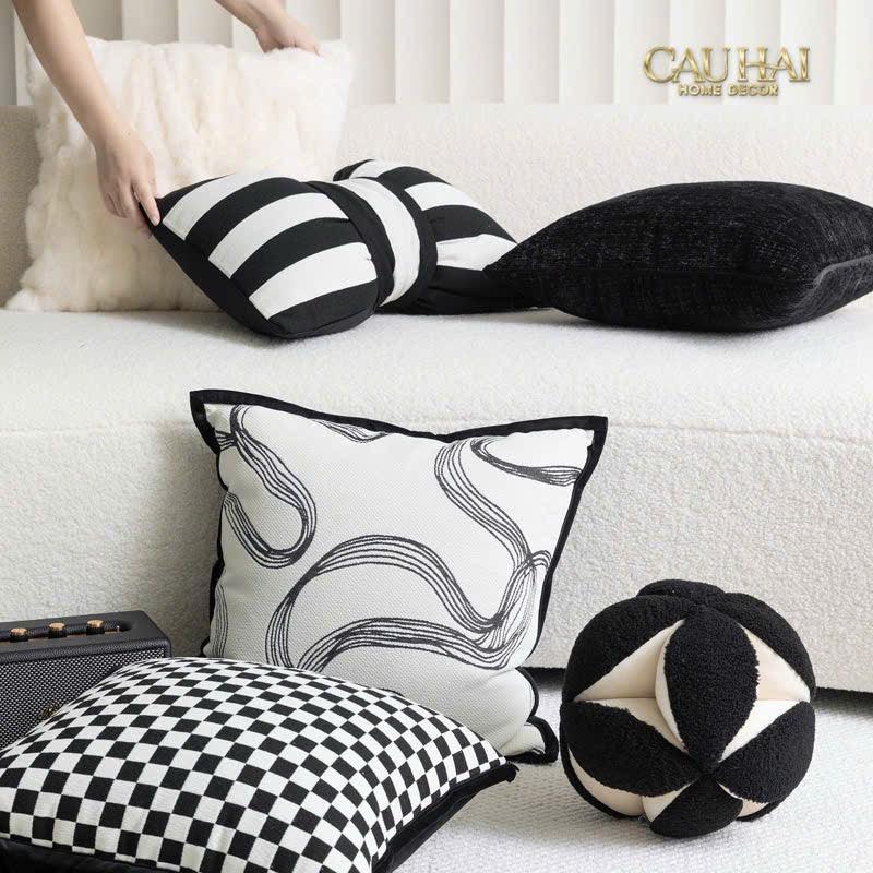 Gối Tròn Reflection Ball-VỎ GỐI-CẬU HAI HOME DECOR