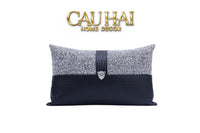 Gối Tweed Leather Midnight Sentinel Panther 30X50-VỎ GỐI-CẬU HAI HOME DECOR