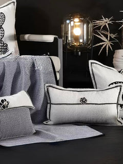 Gối Tweed White Camélia 30X50-VỎ GỐI-CẬU HAI HOME DECOR
