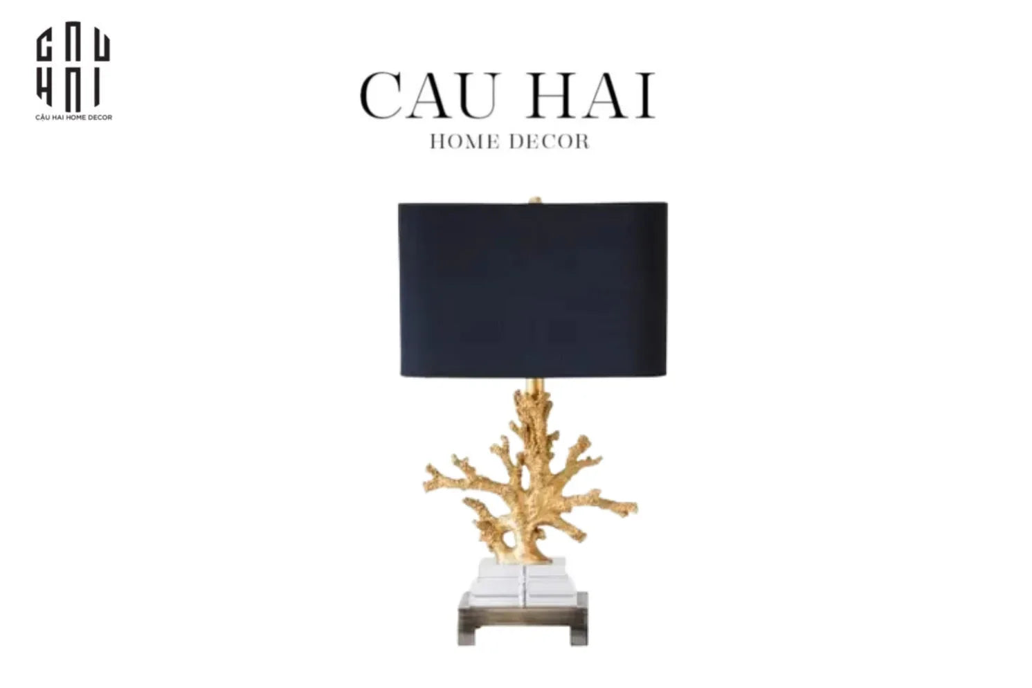 Golden Coral Side Table Lamp-ĐÈN BÀN-CẬU HAI HOME DECOR