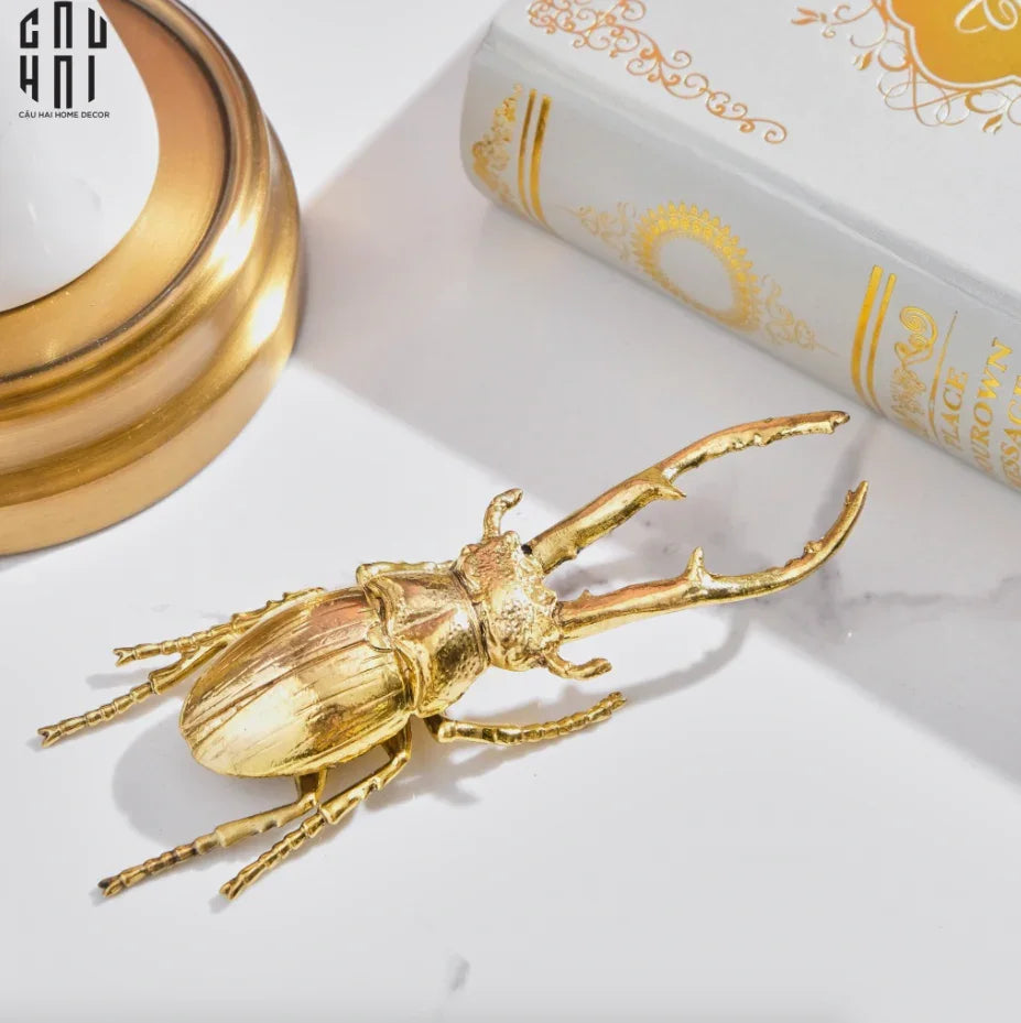 Golden Rhinoceros Beetle-TƯỢNG TRANG TRÍ-CẬU HAI HOME DECOR