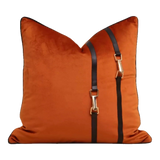 Vỏ Gối Équestre Harnais - Burnt Sienna 45-VỎ GỐI-Đối tác tại Trung Quốc theo từng đơn đặt hàng-CẬU HAI HOME DECOR